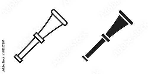 Vuvuzela icon vector in thin line and flat style with editable stroke