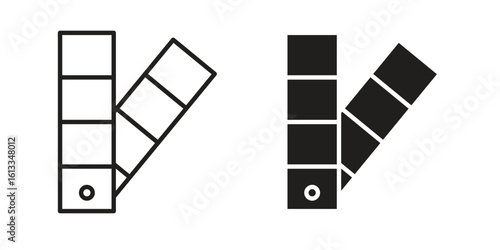 Swatches icon vector in thin line and flat style with editable stroke
