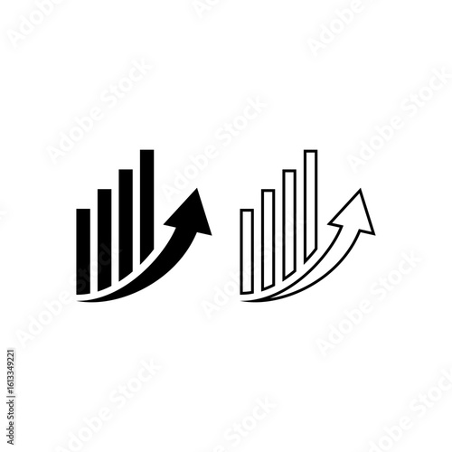 financial icon growing upwards