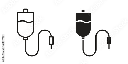 Perfusion icon vector in thin line and flat style with editable stroke