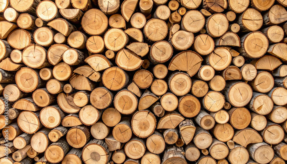 Freshly Cut Firewood: Natural Wood Log Stack Texture Freshly Cut Firewood: Natural Wood Log Stack Texture