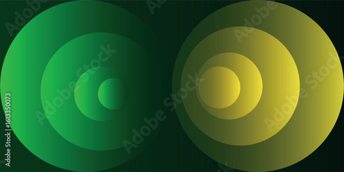 Abstract green gradient banner background with circles. Eps10 vector VECTOR ILLUSTRATION