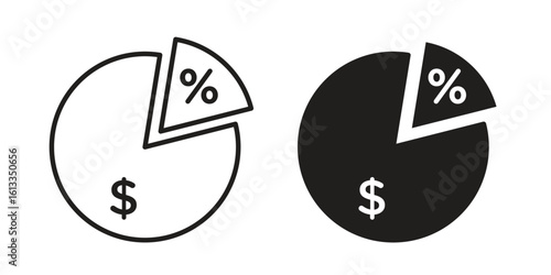 Margin icon vector in thin line and flat style with editable stroke