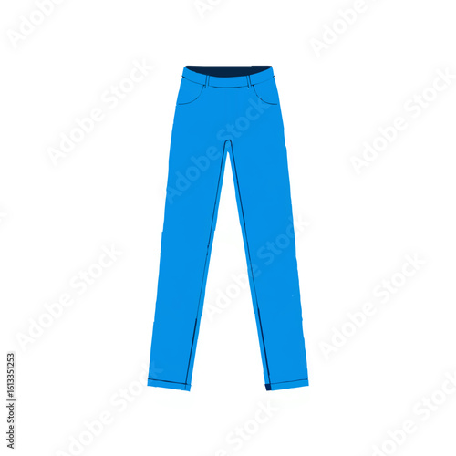 Blue jeans illustration isolated on white background


