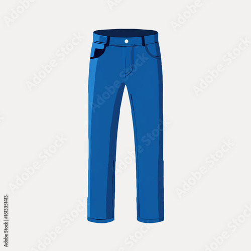 Blue jeans illustration isolated on white background

