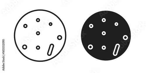 Human cells icon vector in thin line and flat style with editable stroke