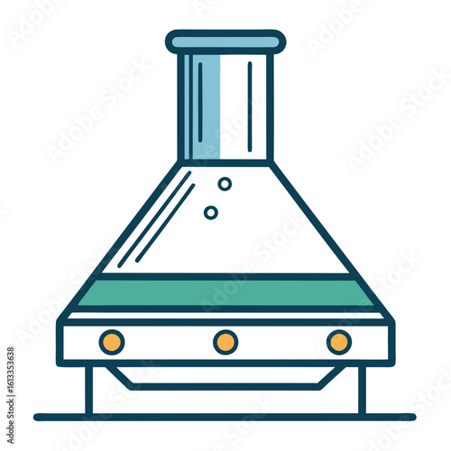 Fume Hood Safety Lab Equipment Vector Illustration