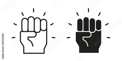 Empowerment icon vector in thin line and flat style with editable stroke