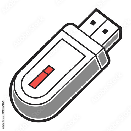 USB Flash Drive Icon Vector Illustration for Data Storage Use