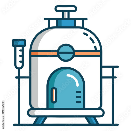 Autoclave Sterilizer Machine Vector for Lab Equipment