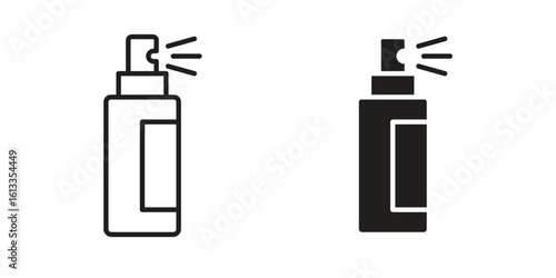 deodorant icon vector in thin line and flat style with editable stroke