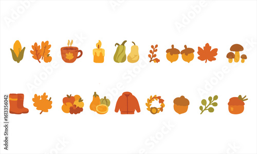 Autumn set vector