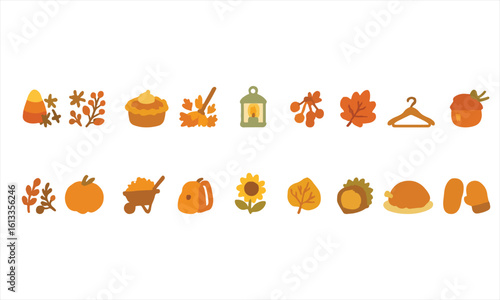 Autumn set icon