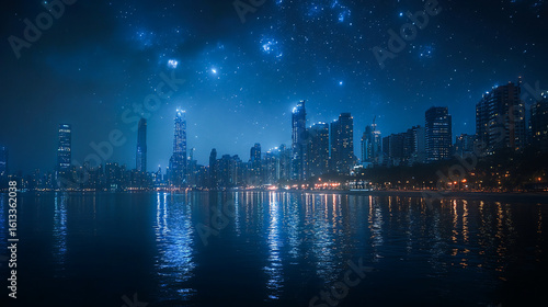 Mumbai skyline at night Maharashtra India