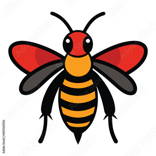 Solid color Wool Carder Bee animal vector design
