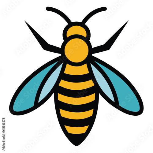 Solid color Wool Carder Bee animal vector design