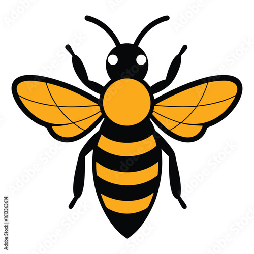 Solid color Wool Carder Bee animal vector design