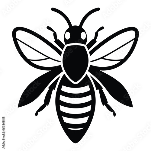 Solid color Wool Carder Bee animal vector design