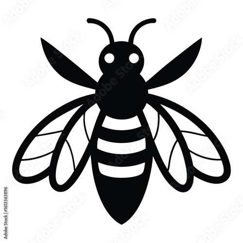 Solid color Wool Carder Bee animal vector design
