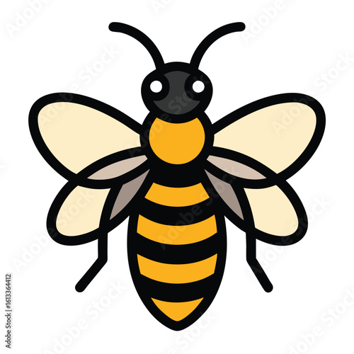 Solid color Wool Carder Bee animal vector design