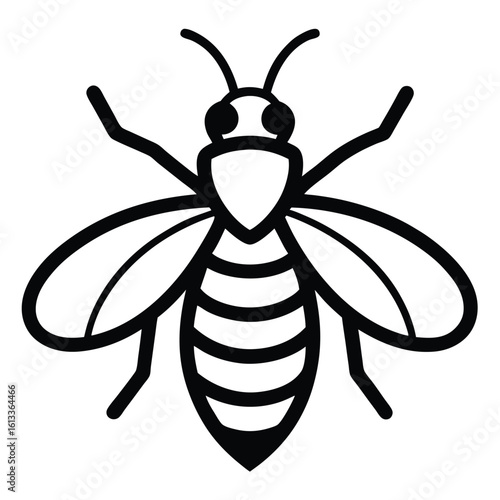Solid color Wool Carder Bee animal vector design