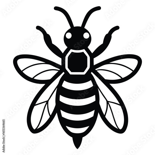 Solid color Wool Carder Bee animal vector design