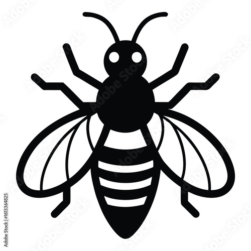 Solid color Wool Carder Bee animal vector design