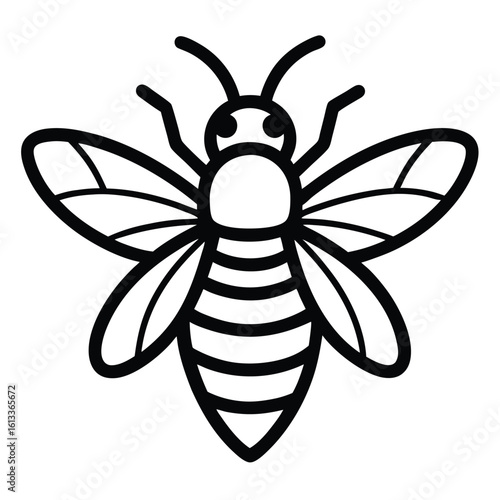 Solid color Wool Carder Bee animal vector design