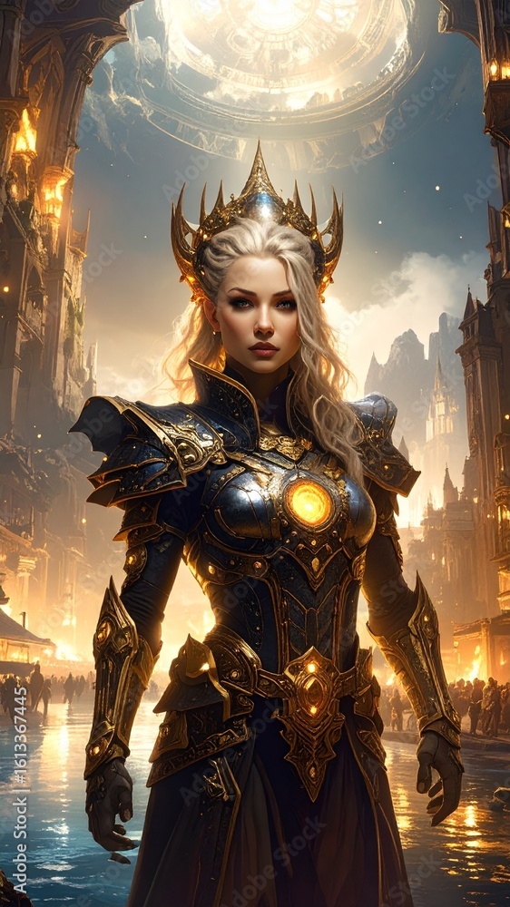 Naklejka premium guardian of ethereal runes