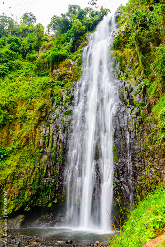 View of Materuni waterfall at foot of mountain Kilimanjaro not far from the city Moshi, Tanzania
