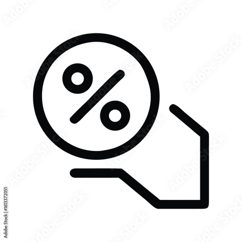 Sleek percentage icon representing a discount or special offer sale