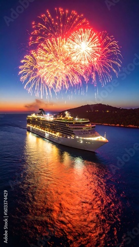 Cruise ship fireworks spectacular