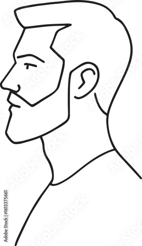 Man head sketch vector illustration featuring diverse people