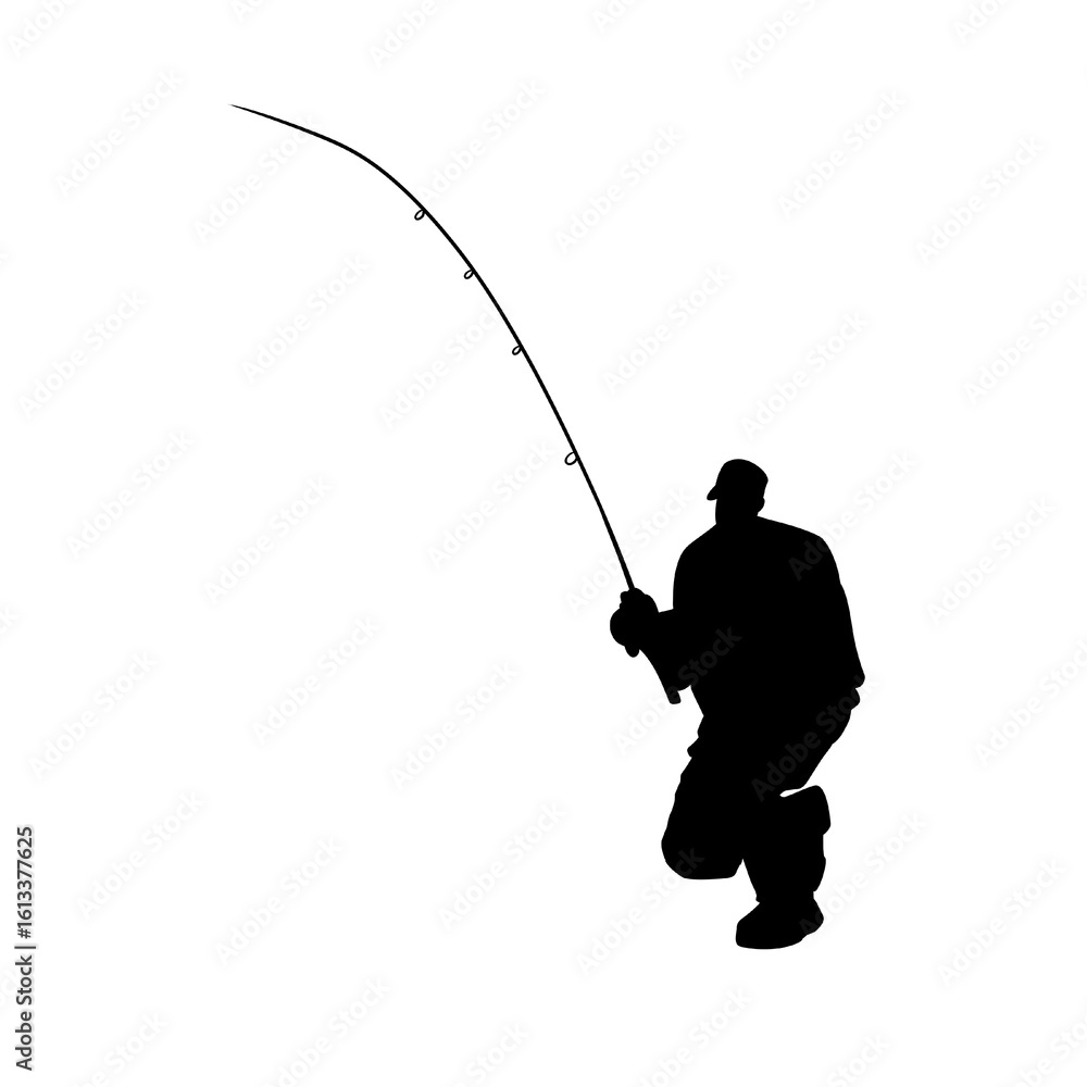 Fototapeta premium fishing on the white background