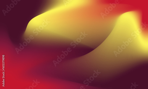 Vibrant abstract background with flowing gradients of red, yellow, and maroon.