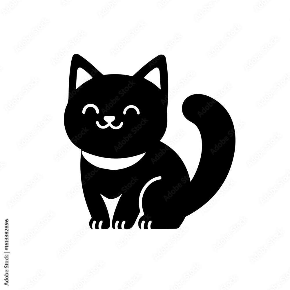 Obraz premium cat vector adobe illustrator