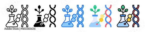 Synthetic Biology icon Multi Style Vector Illustration