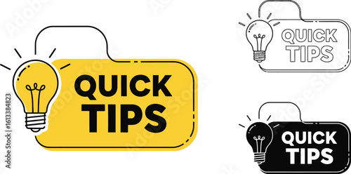 Get quick tips and tricks with lightbulb vector design for business and creative ideas now