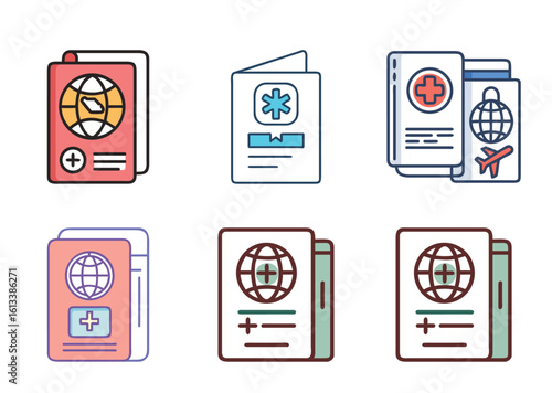 Collection of Travel Documents and Health Passports with Global Designs