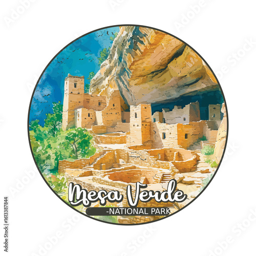 Mesa Verde National park, Retro National park, United States of America National Park, national park service	