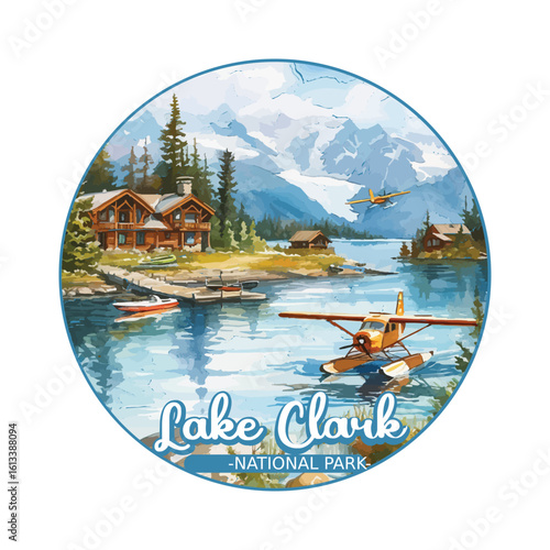 Lake Clark USA National park, Retro National park, United States of America National Park, national park service	