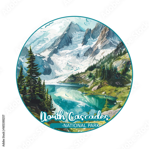 North Cascades National park, Retro National park, United States of America National Park, national park service	