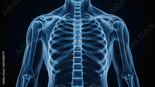 Wallpaper Mural Human spine X-ray perspective [4K] Torontodigital.ca