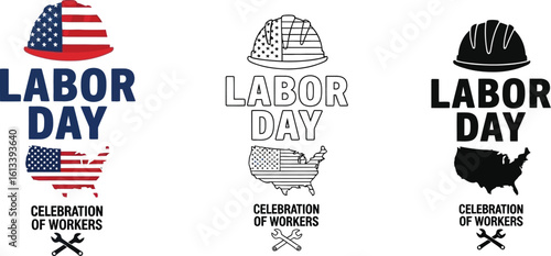 Celebrate labor day with patriotic designs honoring american workers and unions