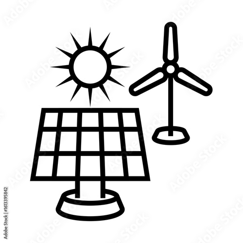 Renewable Energy Source icon design