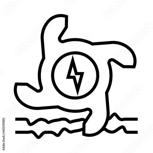Hydropower icon design