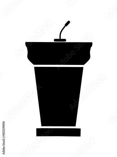 speech pulpit vector on white background