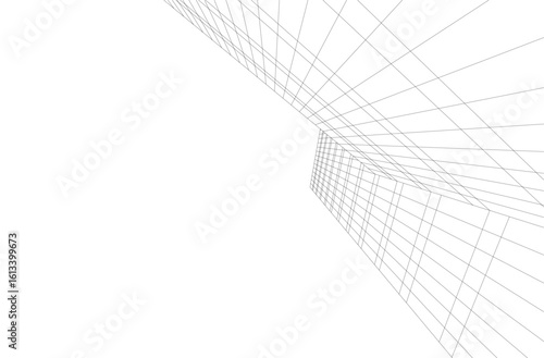 Abstract architecture vector 3d background