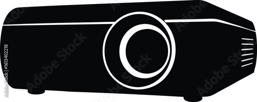 Projector   black silhouette vector,Home Theater Projector icon illustration