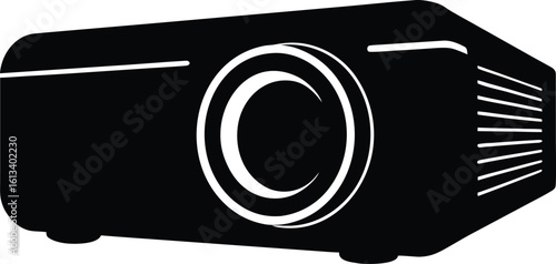 Projector   black silhouette vector,Home Theater Projector icon illustration